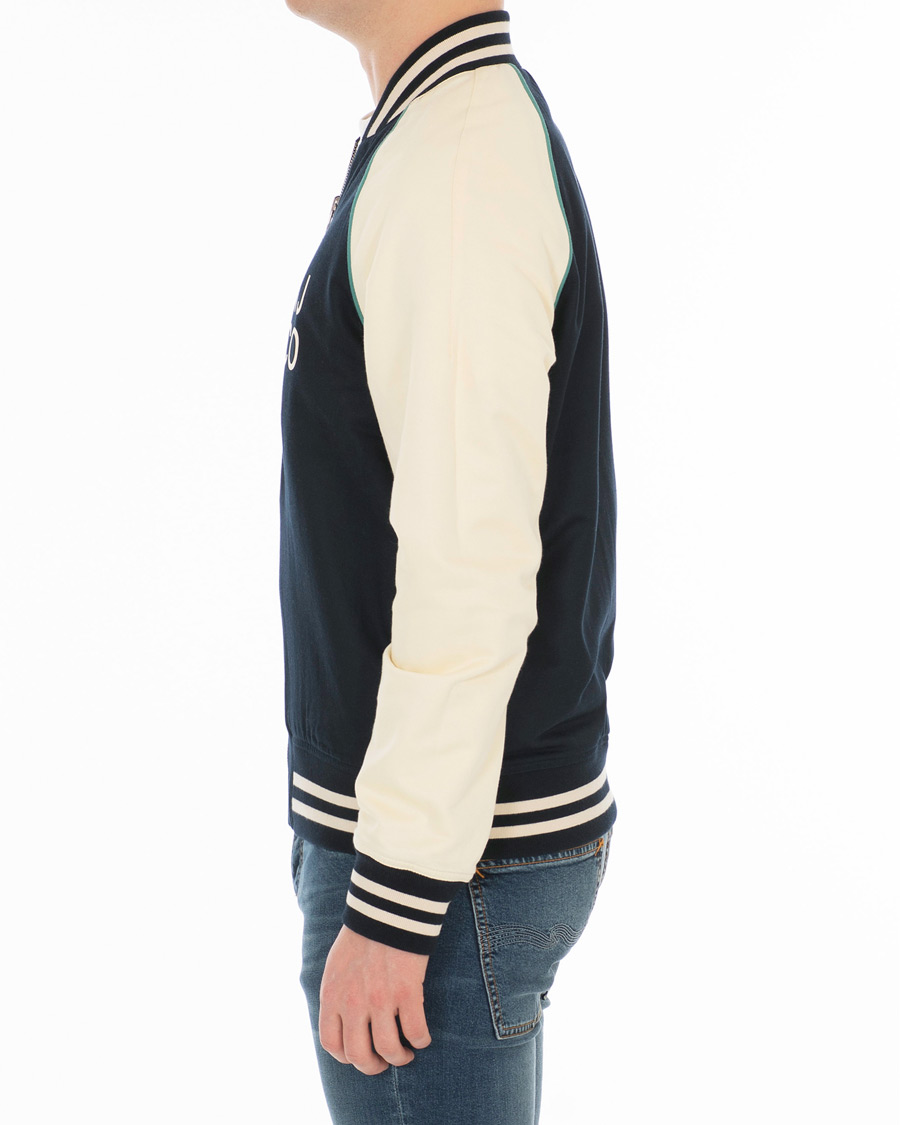 Heren | Jassen | Nudie Jeans | Mark Baseball Reversible Jacket White/Navy