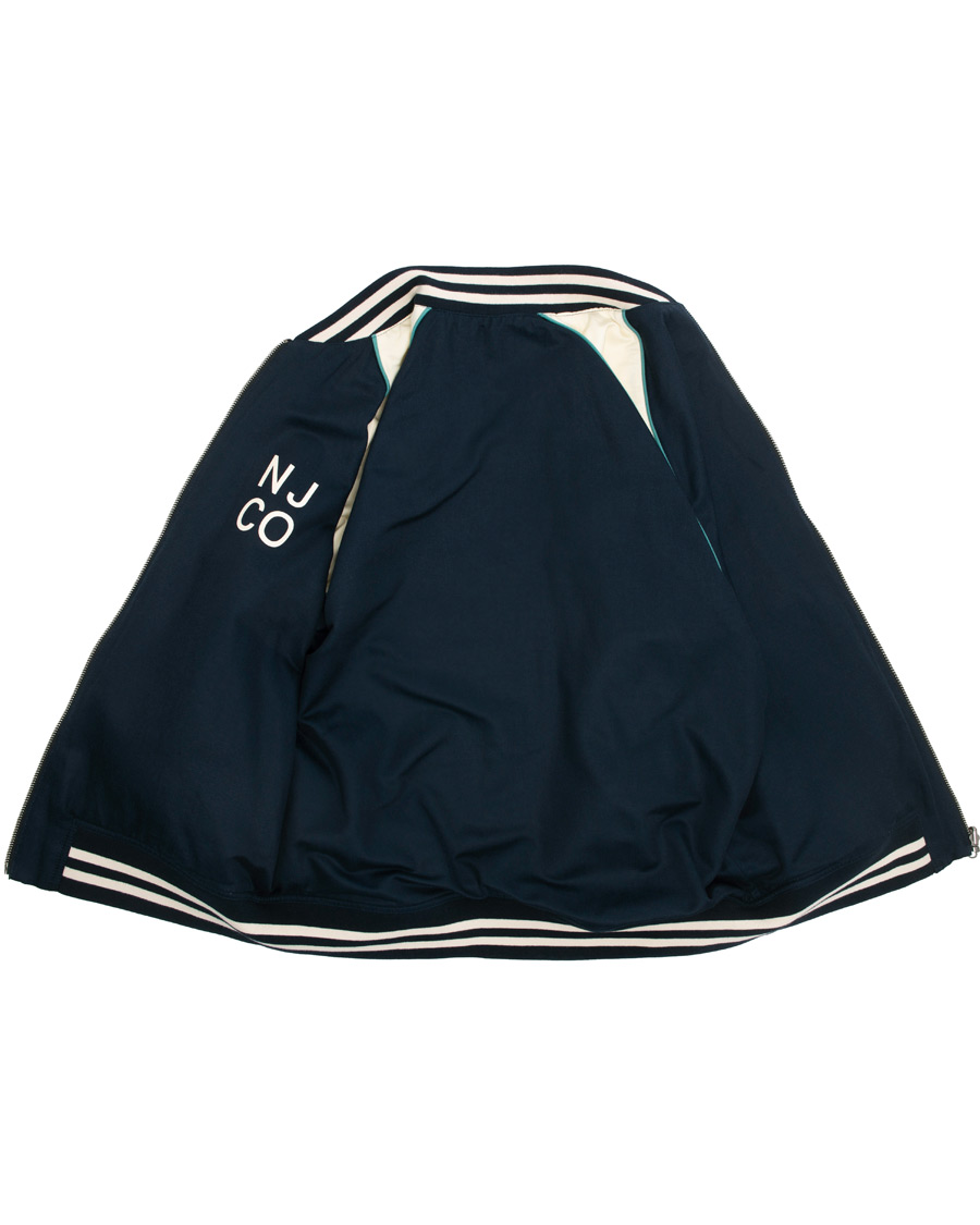 Heren | Jassen | Nudie Jeans | Mark Baseball Reversible Jacket White/Navy