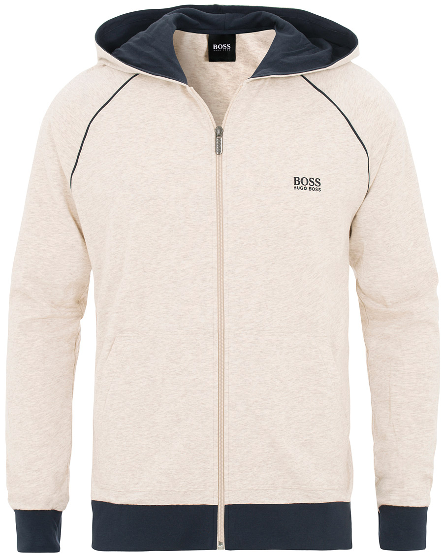 Heren | BOSS Loungewear Full Zip Hoodie Sand | BOSS BLACK | BOSS Loungewear Full Zip Hoodie Sand