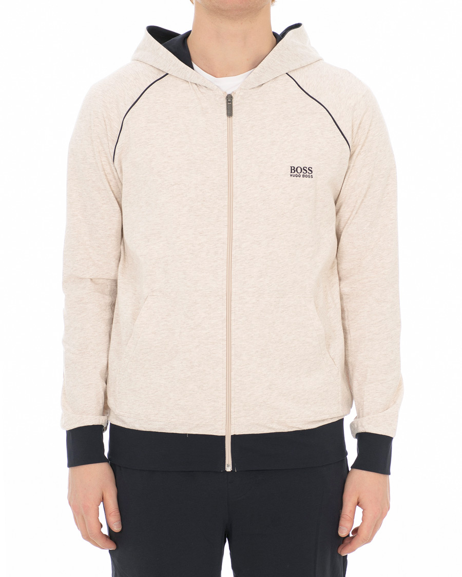 Heren | BOSS Loungewear Full Zip Hoodie Sand | BOSS BLACK | BOSS Loungewear Full Zip Hoodie Sand
