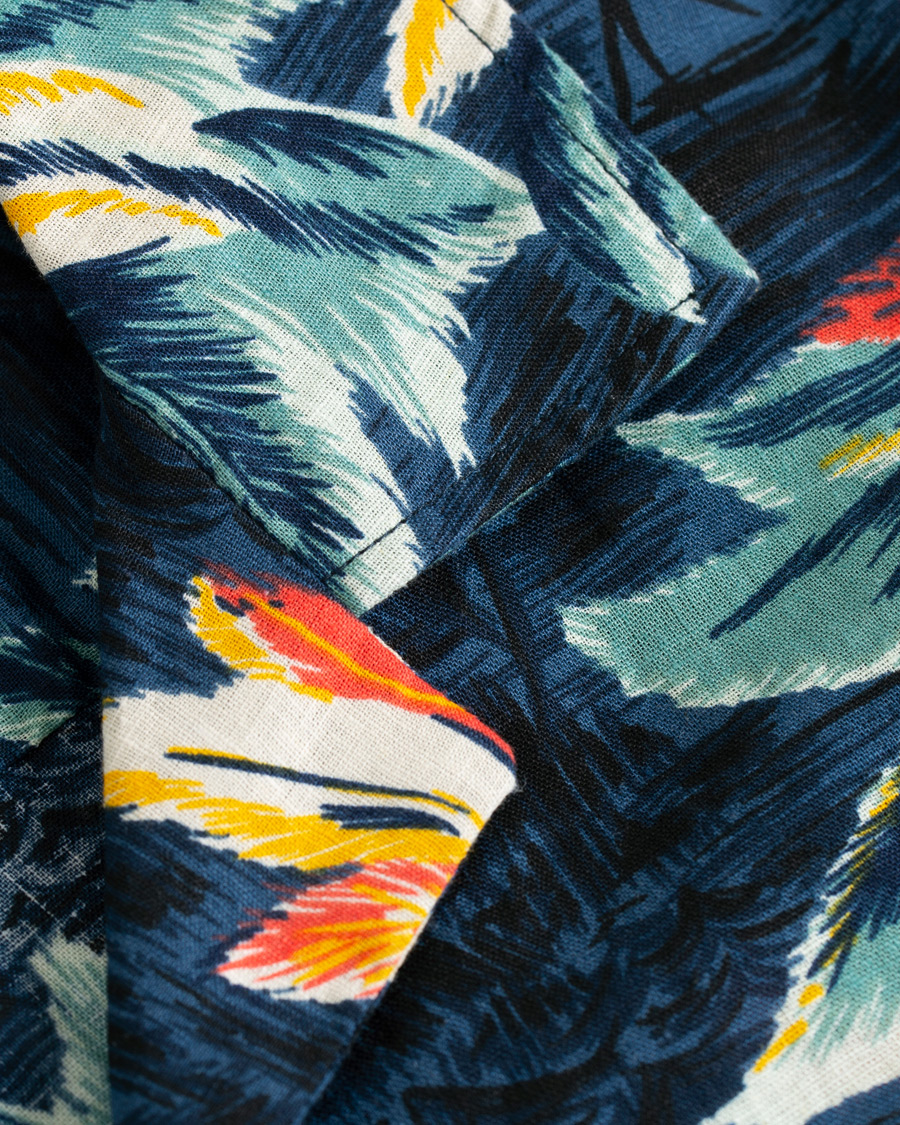 Heren | Overhemden | Tommy Hilfiger | Hawaiian Printed Camp Collar Short Sleeve Shirt Indigo