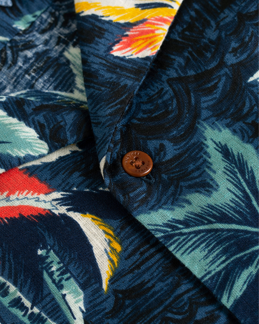 Heren | Overhemden | Tommy Hilfiger | Hawaiian Printed Camp Collar Short Sleeve Shirt Indigo