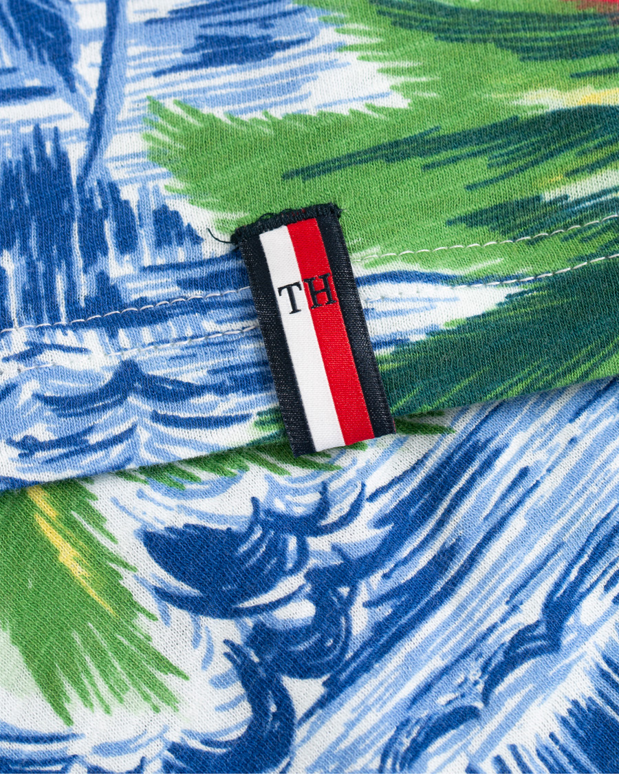 Heren | T-shirts | Tommy Hilfiger | Palm Over Print Crew Neck Tee Snow White