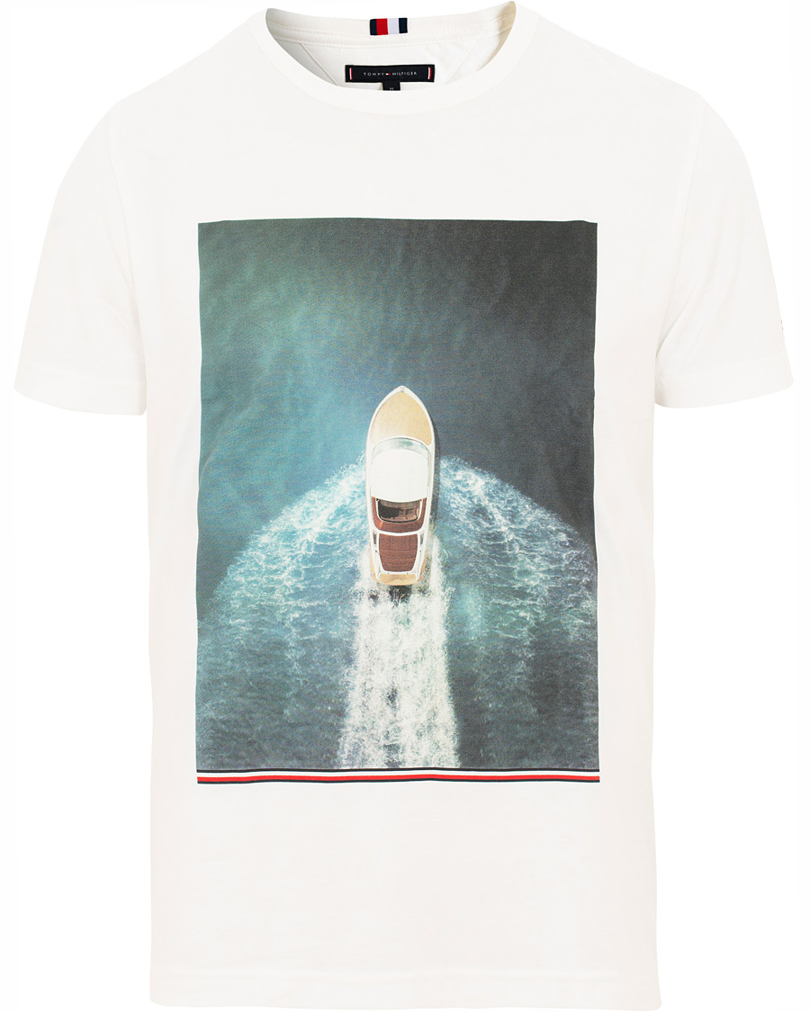 Heren | T-shirts | Tommy Hilfiger | Summer Photo Printed Crew Neck Tee Snow White