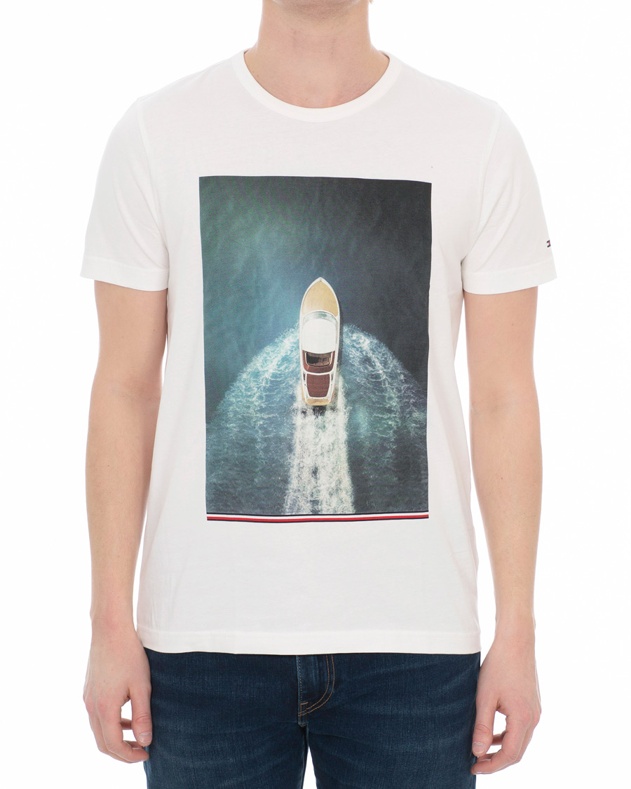 Heren | T-shirts | Tommy Hilfiger | Summer Photo Printed Crew Neck Tee Snow White