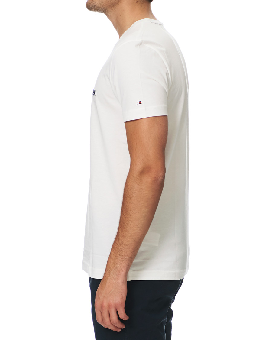 Heren | T-shirts | Tommy Hilfiger | Logo Crew Neck Tee Snow White