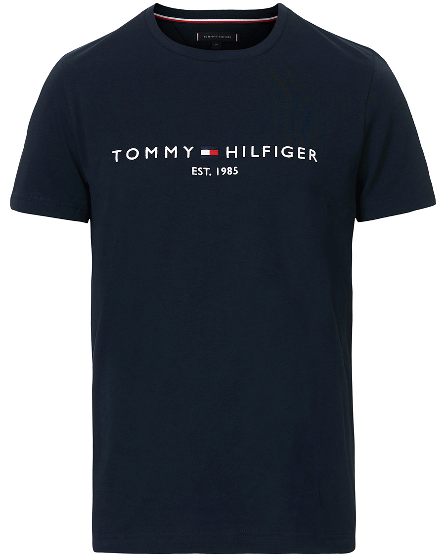 Heren | T-shirts | Tommy Hilfiger | Logo Crew Neck Tee Sky Captain