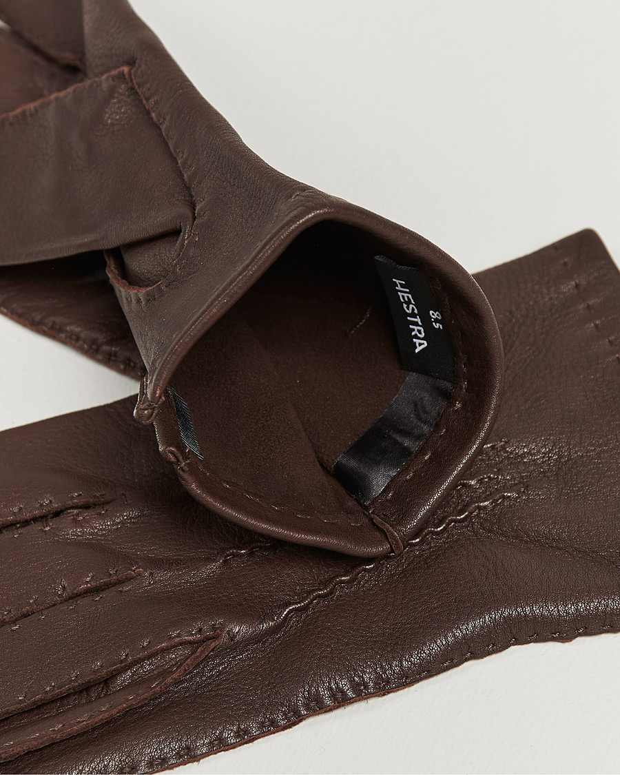 Heren | Verwarmende accessoires | Hestra | Henry Unlined Deerskin Glove Chocolate