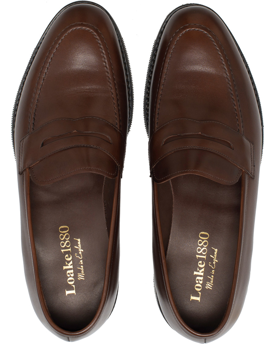 Heren | Loake 1880 MTO Whitehall Penny Loafer Dark Brown Calf | Loake 1880 | MTO Whitehall Penny Loafer Dark Brown Calf
