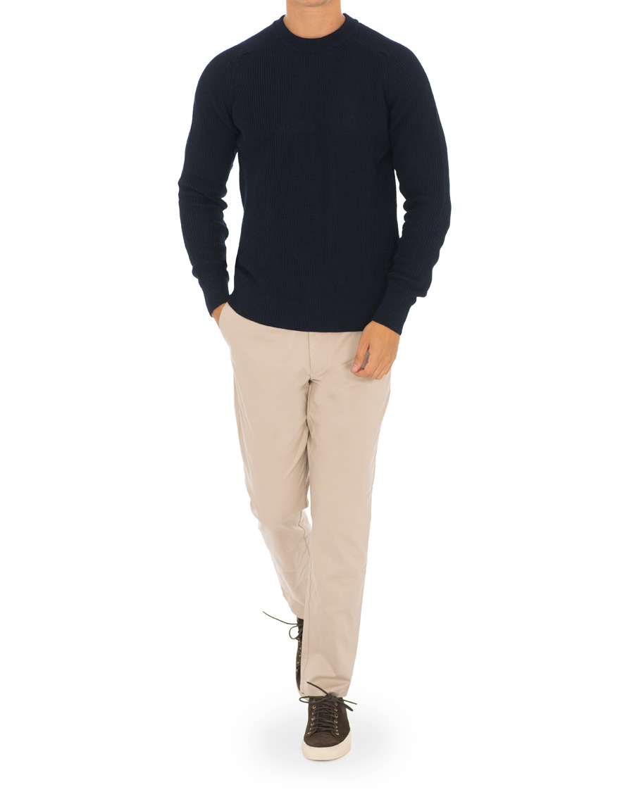 Heren | Truien | AMI | Fisherman Sweater Marine