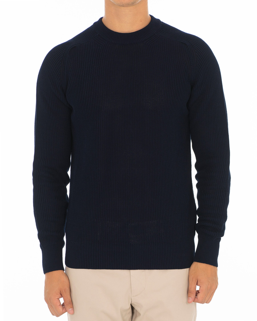Heren | Truien | AMI | Fisherman Sweater Marine