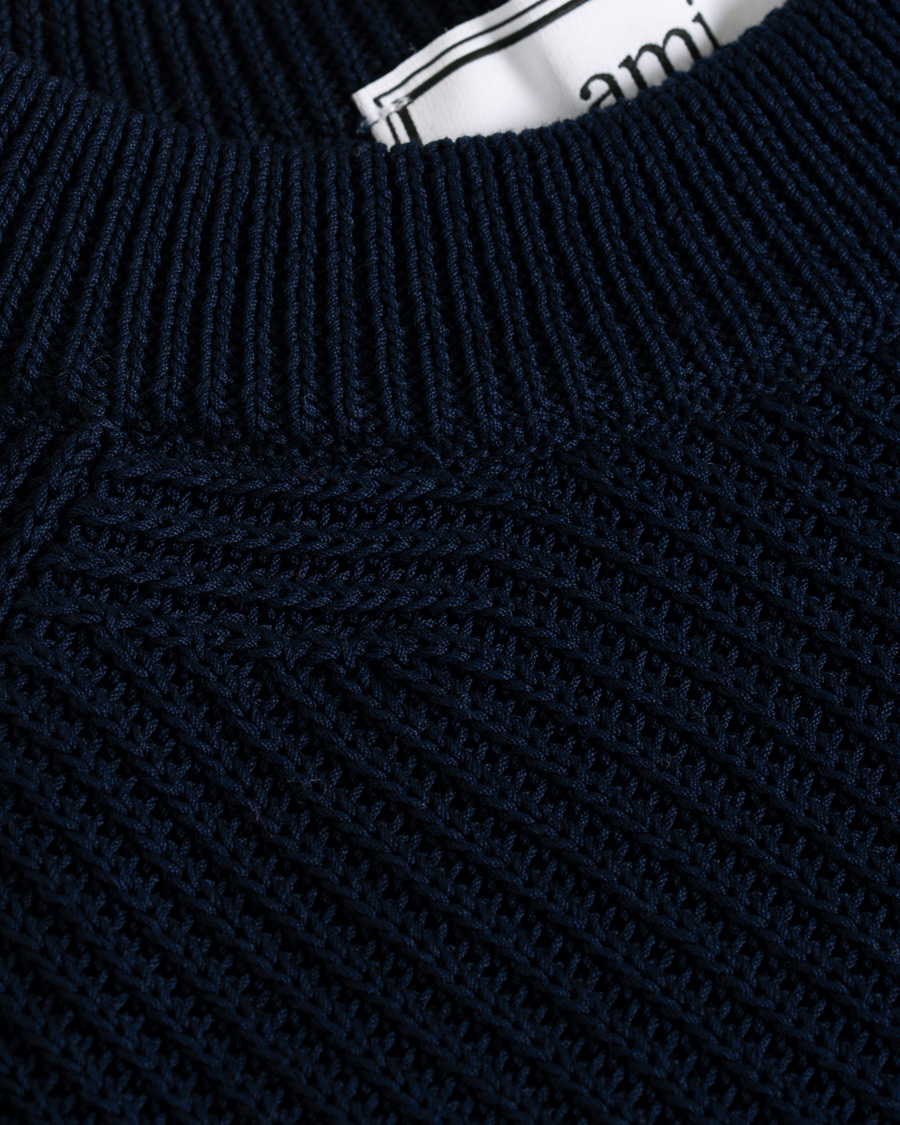 Heren | Truien | AMI | Fisherman Sweater Marine