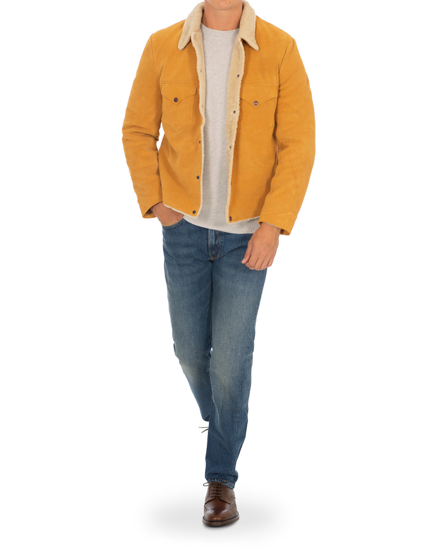 Heren | Jassen | Levi's Vintage Clothing | Suede Sherpa Trucker Golden Nugget