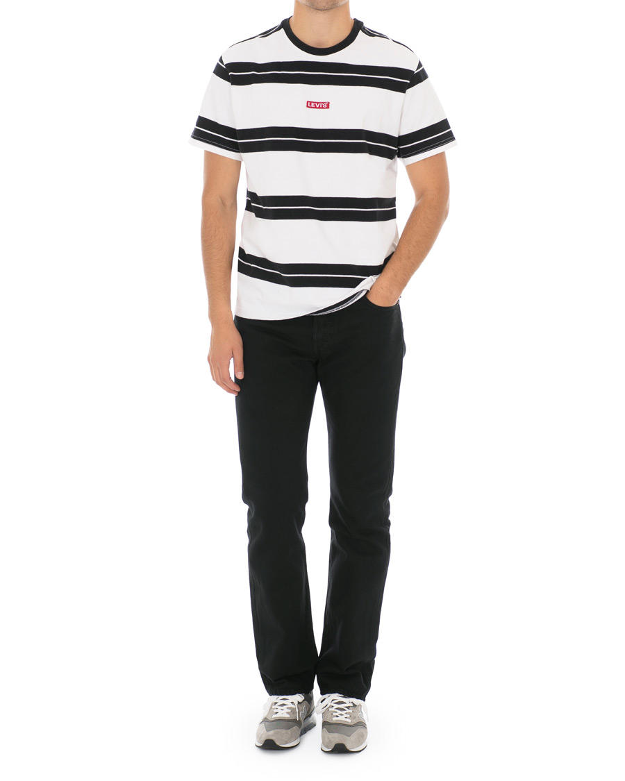 Heren | T-shirts | Levi's | Baby Tab Stripe Tee Black/White