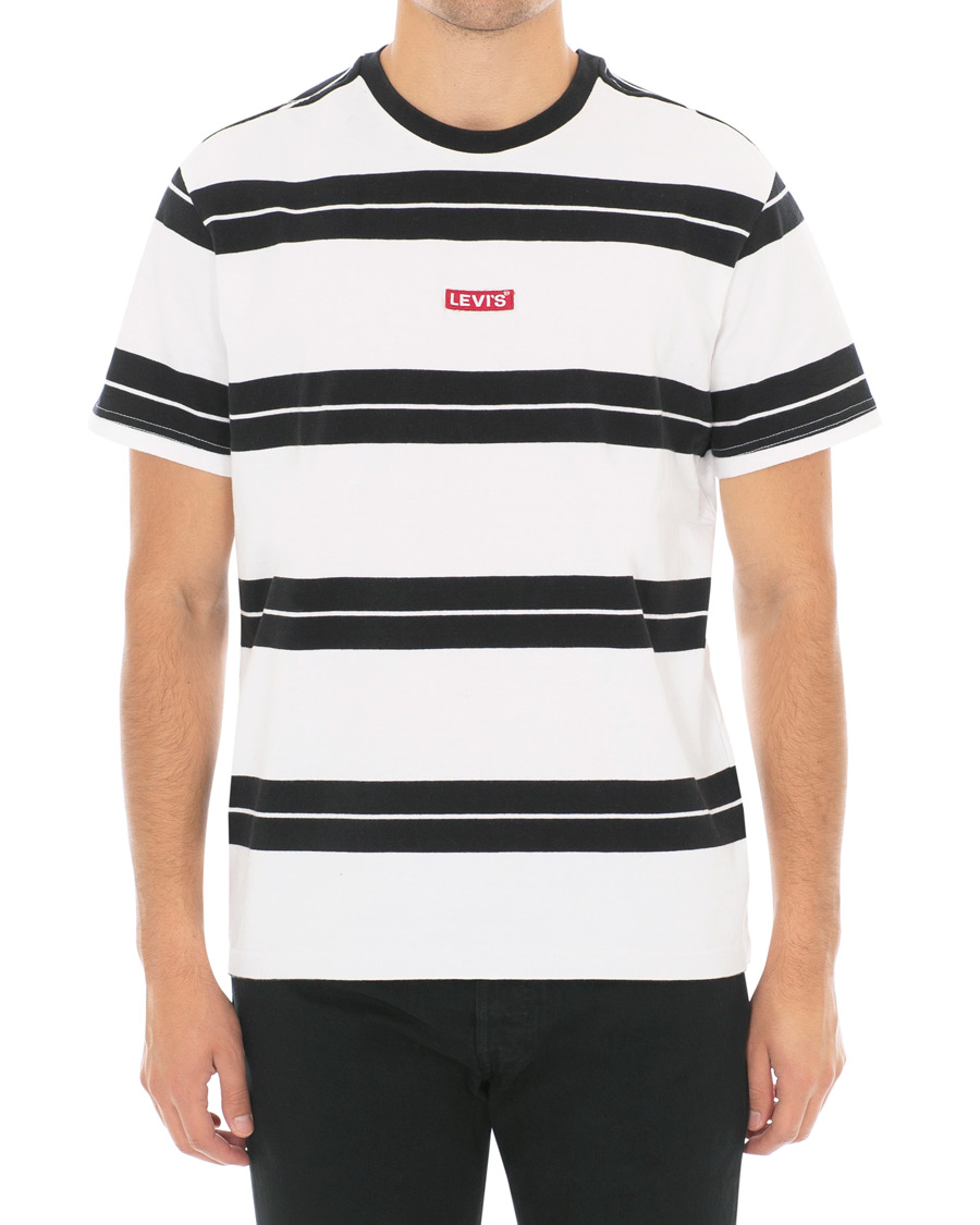 Heren | T-shirts | Levi's | Baby Tab Stripe Tee Black/White