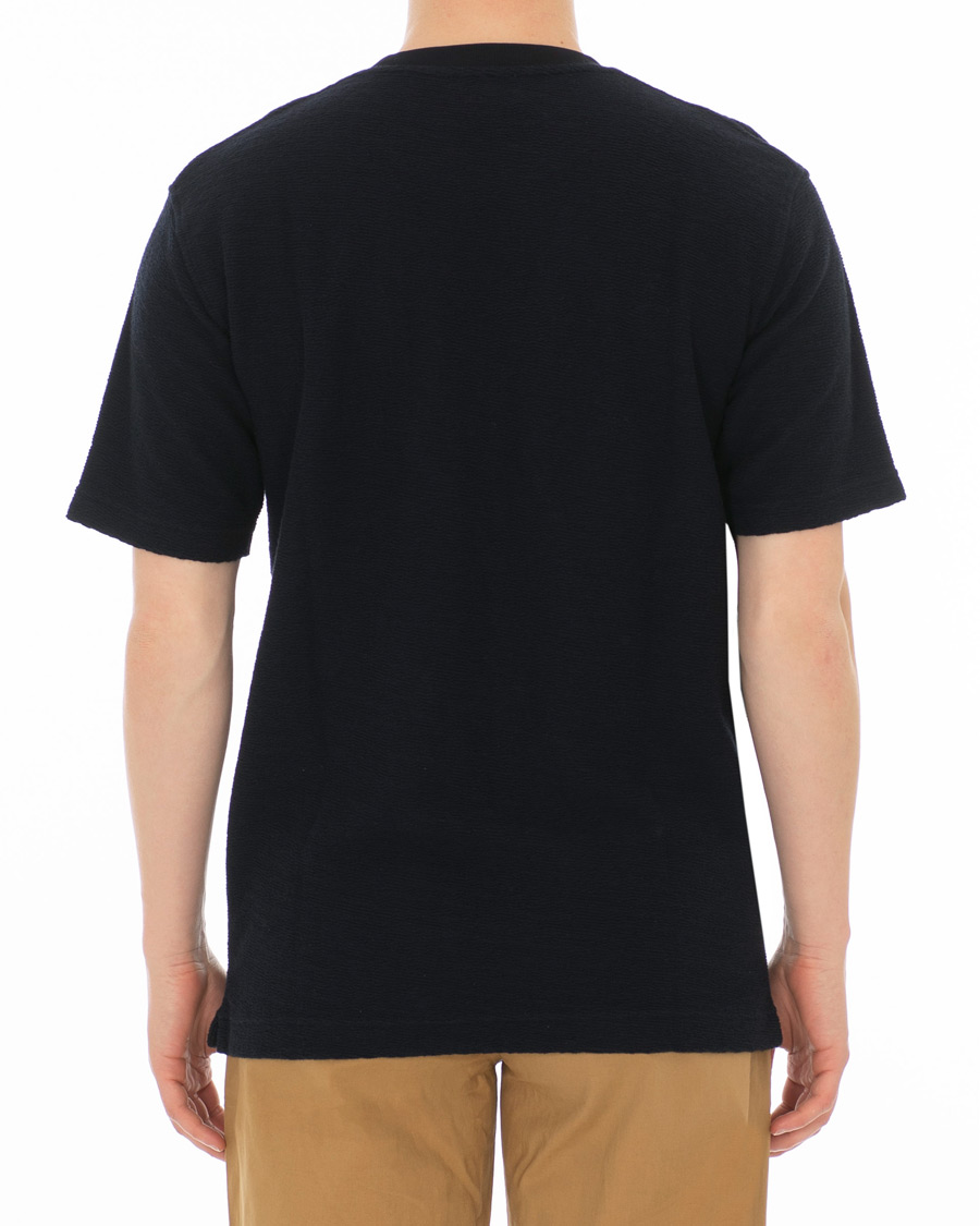 Heren | T-shirts | Norse Projects | Johannes Texture Short Sleeve T-Shirt Dark Navy
