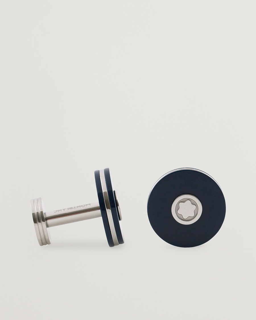 Heren | Montblanc | Montblanc | PIX Steel Cufflinks Blue Resin
