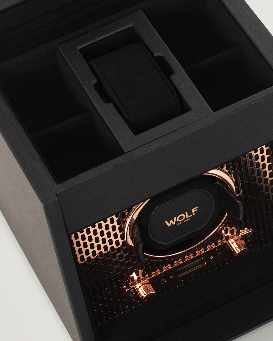 Heren | Horloge & juwelendozen | WOLF | Axis Single Winder with Storage Copper