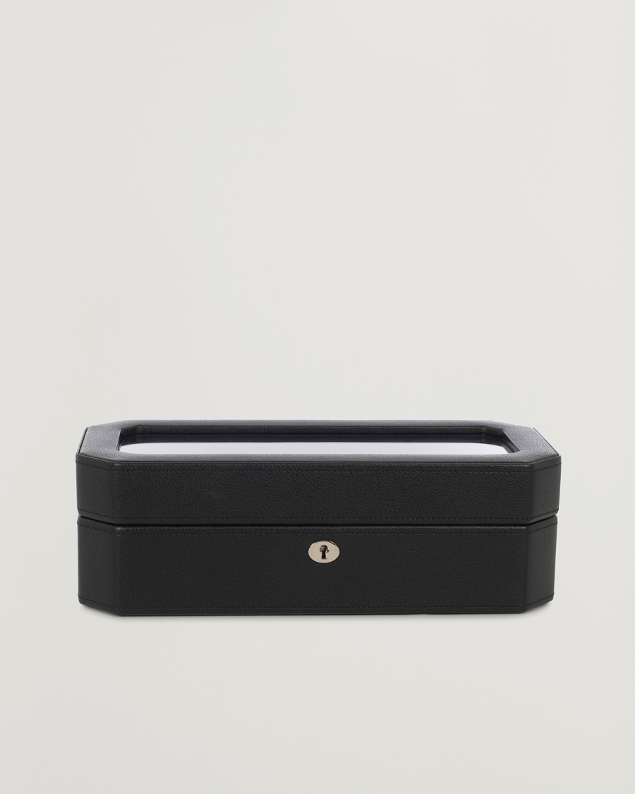 Herr | Klock- & smyckesetuin | WOLF | Windsor 5 Piece Watch Box Black Purple