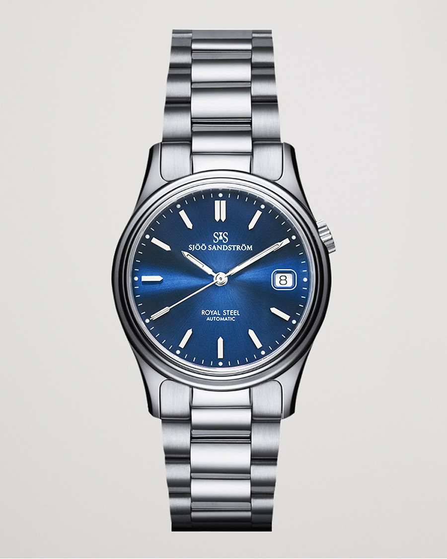 Heren | Sjöö Sandström Royal Steel Classic 36mm Blue and Steel | Sjöö Sandström | Royal Steel Classic 36mm Blue and Steel