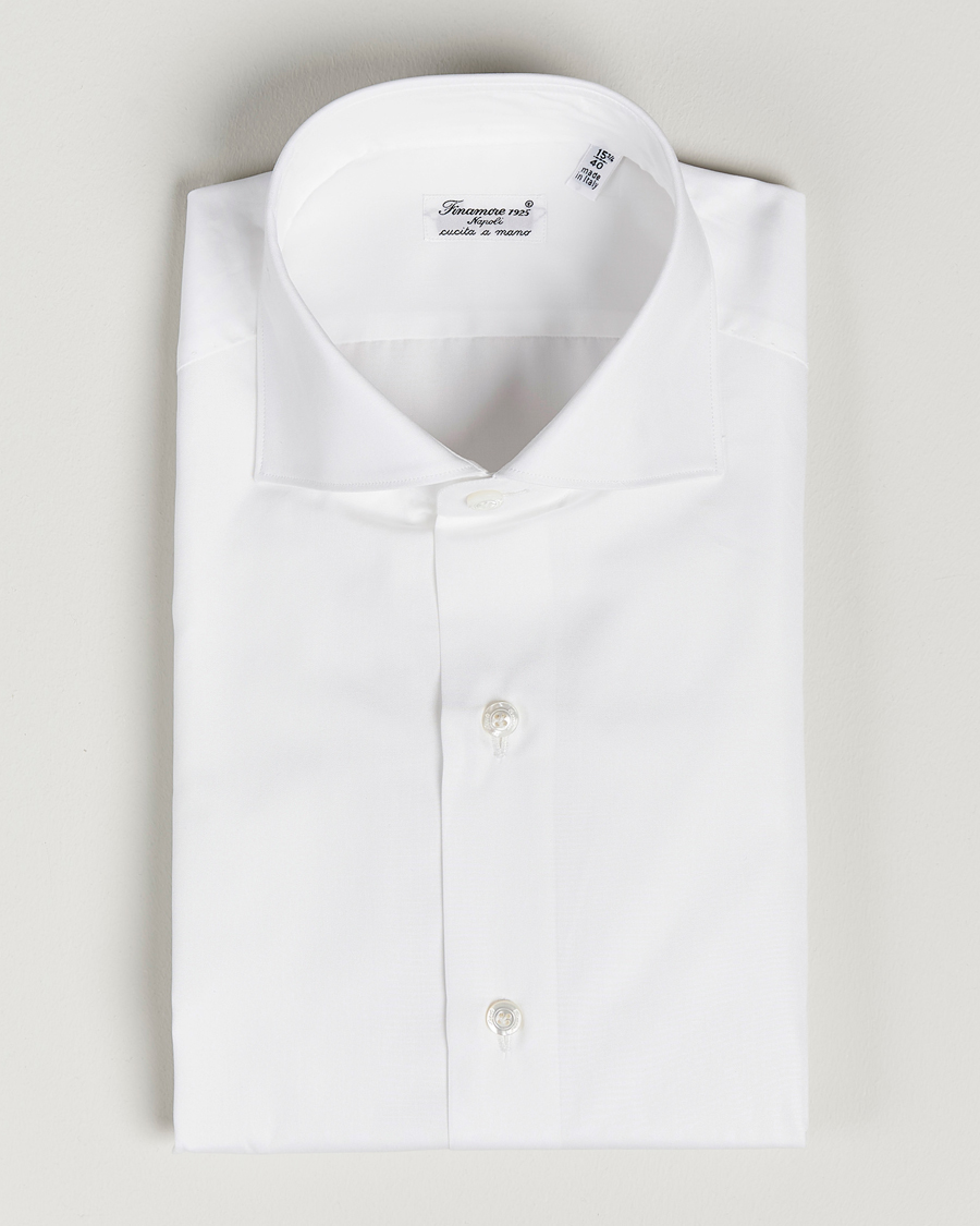 Heren | Zakelijke overhemden | Finamore Napoli | Milano Slim Fit Classic Shirt White