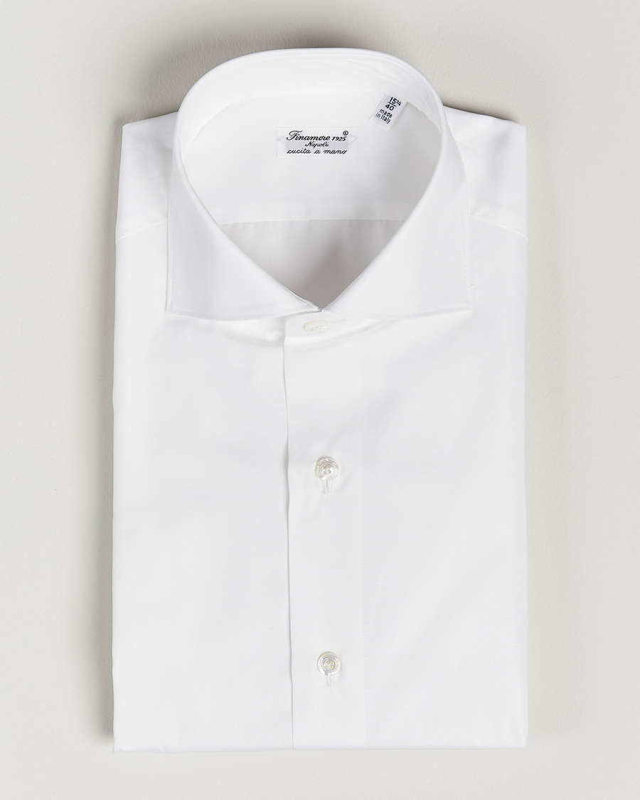 Heren | Overhemden | Finamore Napoli | Milano Slim Fit Classic Shirt White