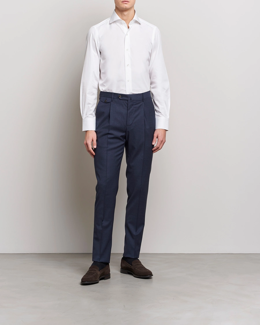 Heren |  | Finamore Napoli | Milano Slim Fit Classic Shirt White