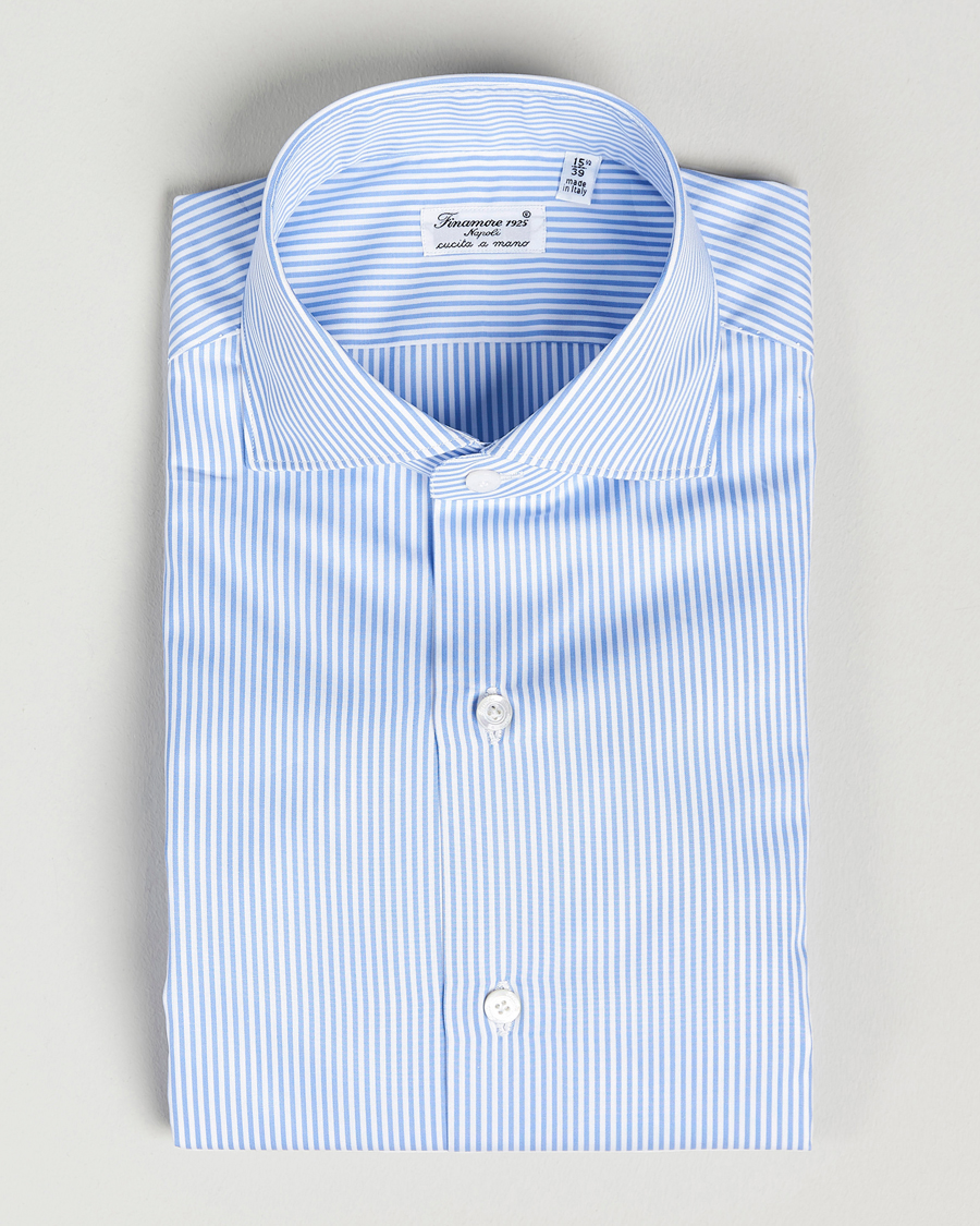 Heren | Zakelijke overhemden | Finamore Napoli | Milano Slim Fit Classic Shirt Blue