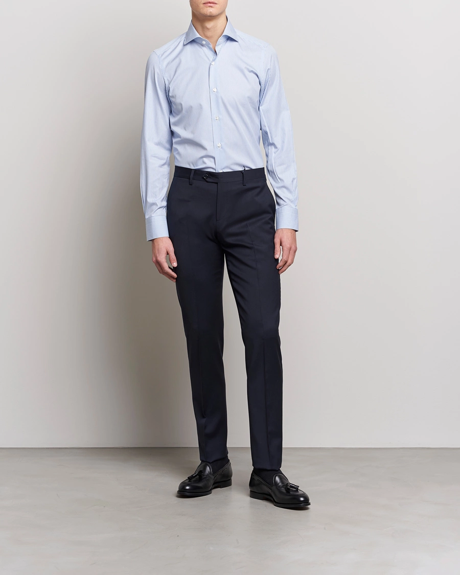 Heren | Kleding | Finamore Napoli | Milano Slim Fit Classic Shirt Blue