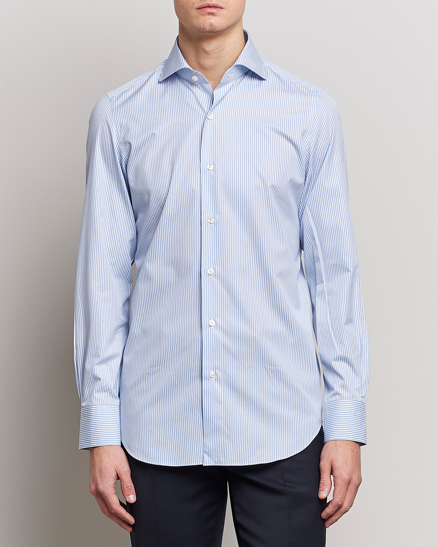 Heren | Overhemden | Finamore Napoli | Milano Slim Fit Classic Shirt Blue