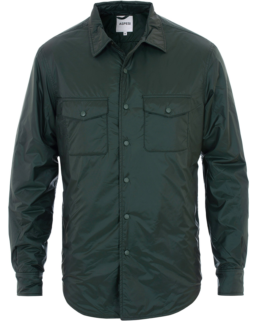 Heren | Jassen | Aspesi | Marvin Nylon Shirt Jacket Dark Green