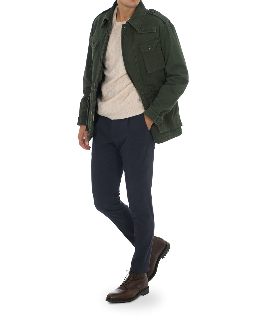 Heren | Jassen | Aspesi | Vancouver Thermore Lining Cotton Field Jacket Military