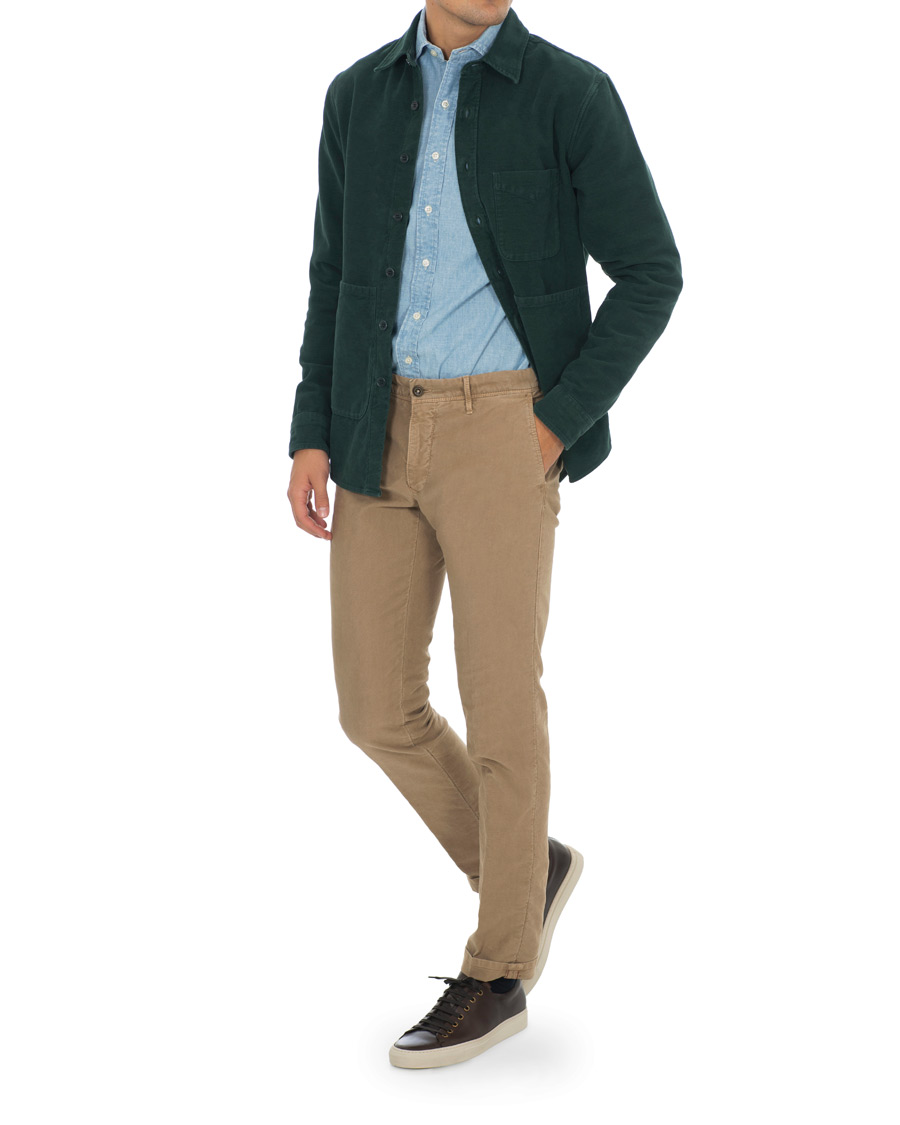 Heren | Overhemden | Aspesi | Garment Dyed Cotton Shirt Jacket Dark Green
