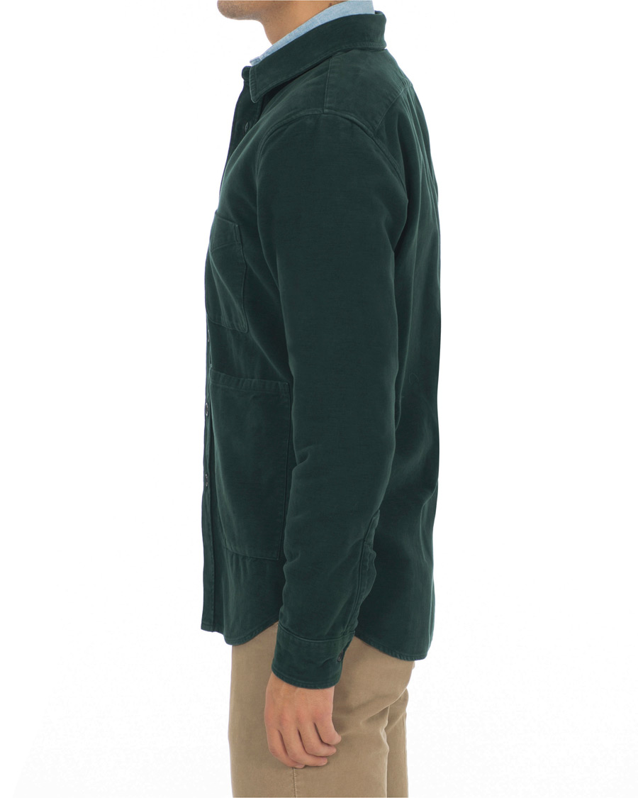 Heren | Overhemden | Aspesi | Garment Dyed Cotton Shirt Jacket Dark Green