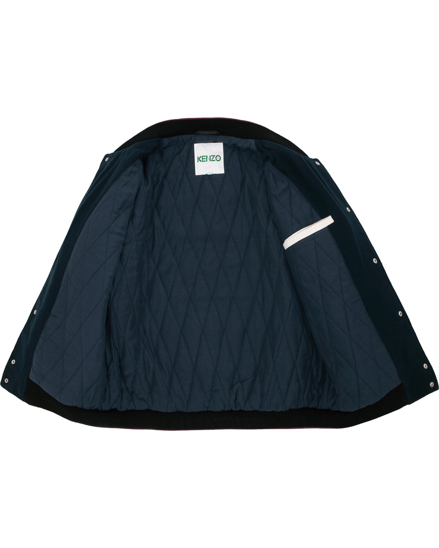 Heren | Jassen | KENZO | Wool&Leather Varsity Jacket Navy