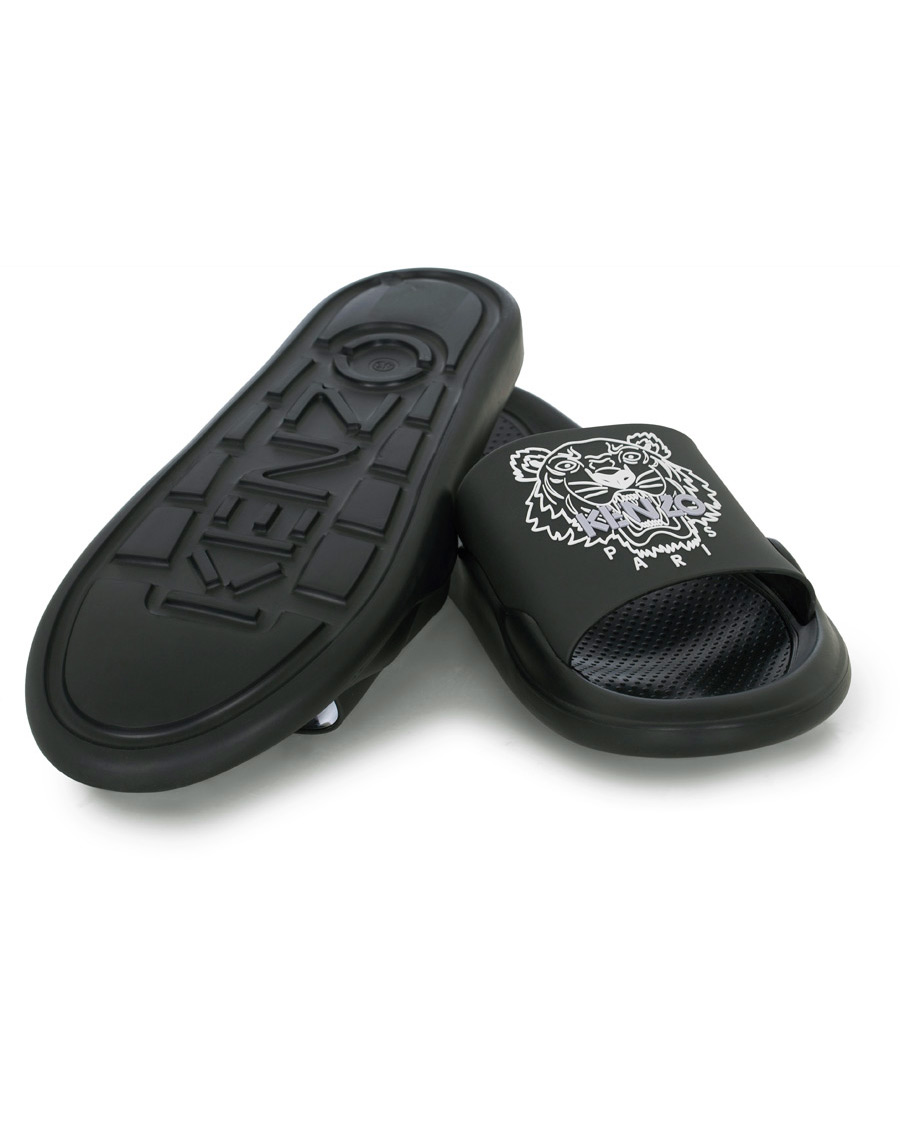 Heren | KENZO Pool Mule Tiger Head Black | KENZO | Pool Mule Tiger Head Black