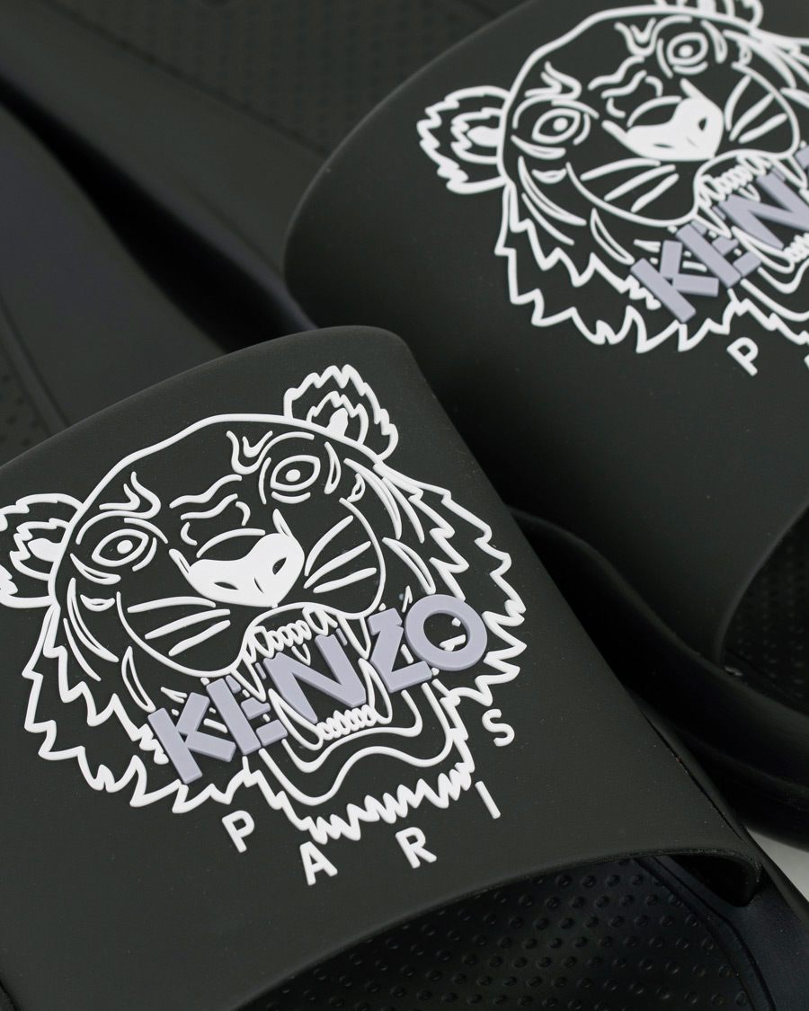 Heren | KENZO Pool Mule Tiger Head Black | KENZO | Pool Mule Tiger Head Black