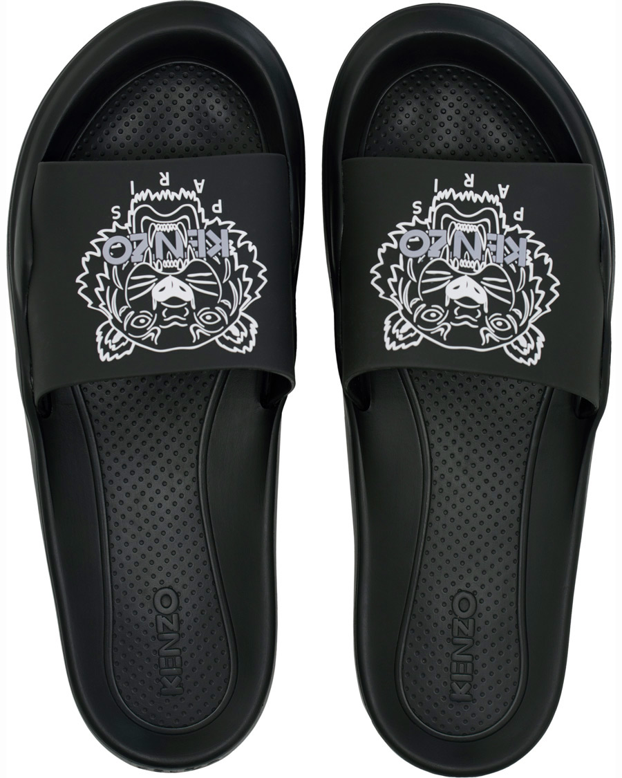Heren | KENZO Pool Mule Tiger Head Black | KENZO | Pool Mule Tiger Head Black