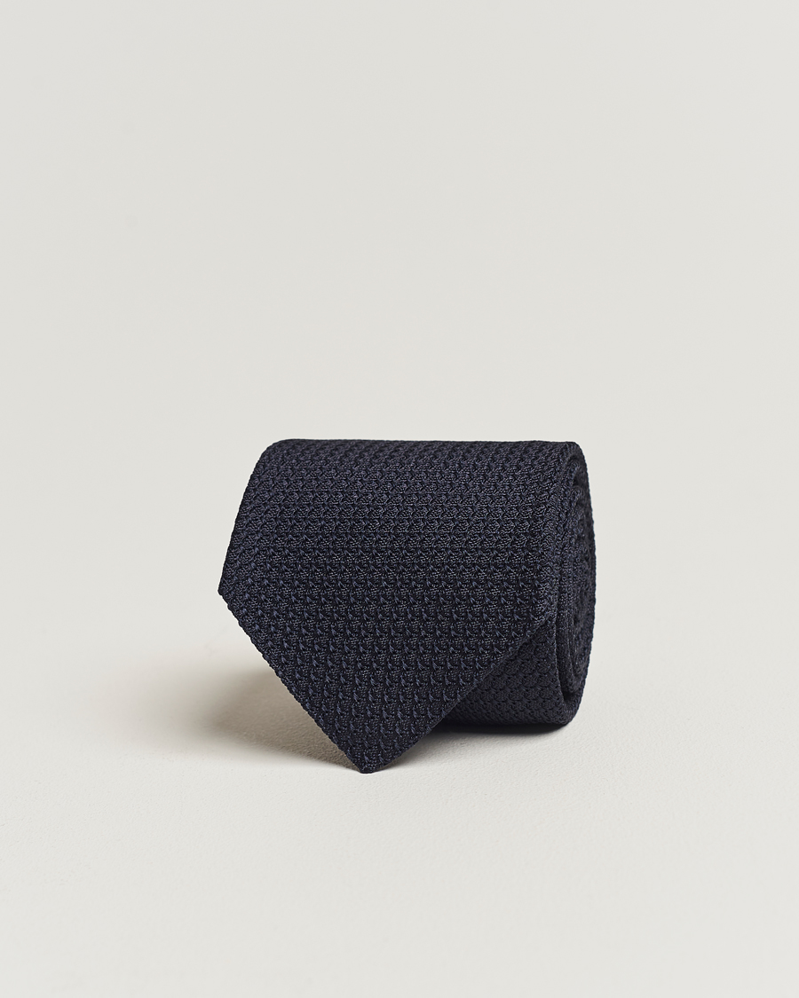 Heren | Stropdassen | Amanda Christensen | Silk Grenadine 8 cm Tie Navy