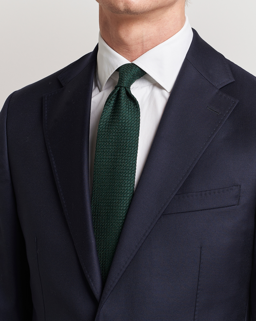 Men |  | Amanda Christensen | Silk Grenadine 8 cm Tie Green