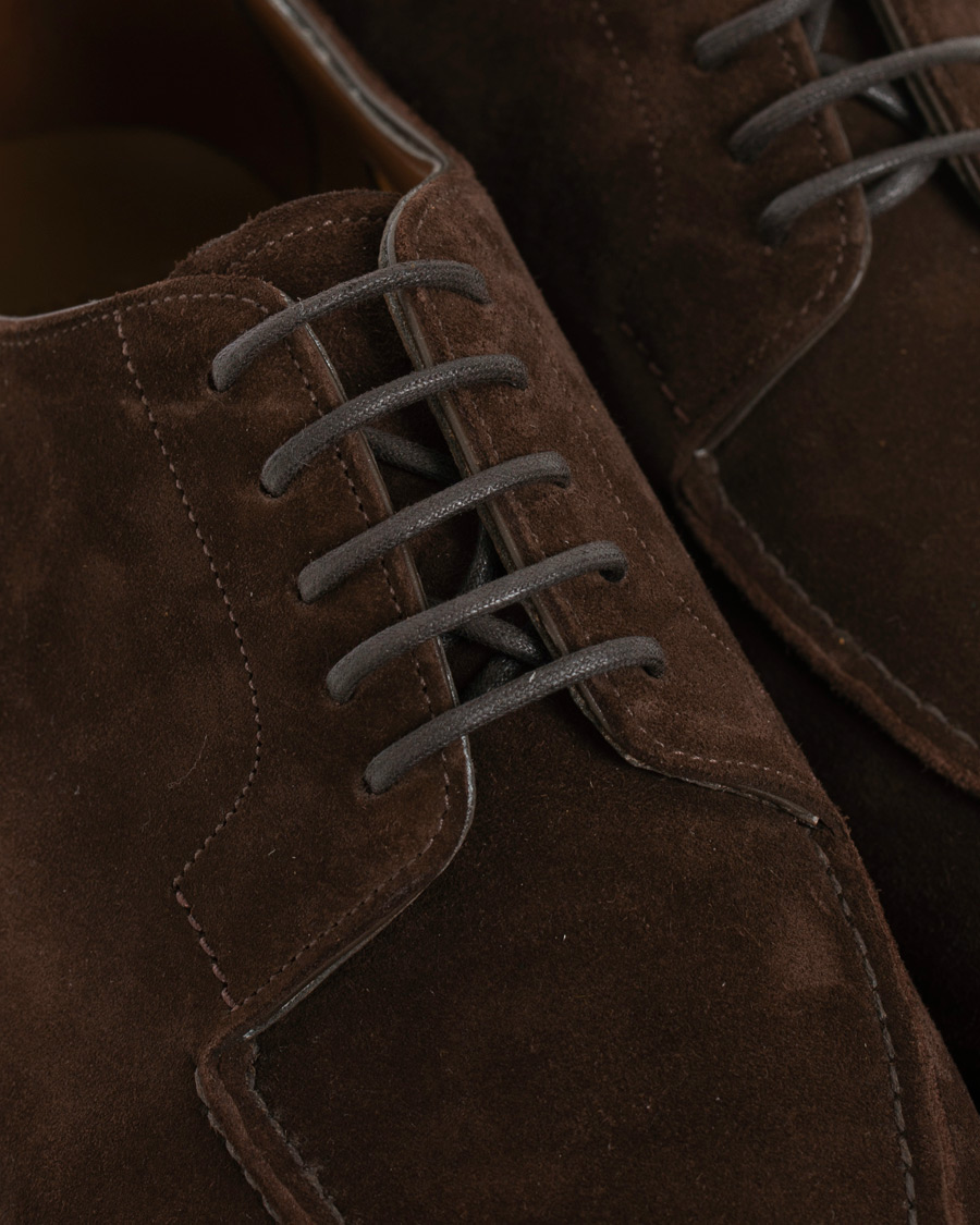 Heren | Edward Green Dover Split Toe R2 Sole Derby Mink Suede | Edward Green | Dover Split Toe R2 Sole Derby Mink Suede