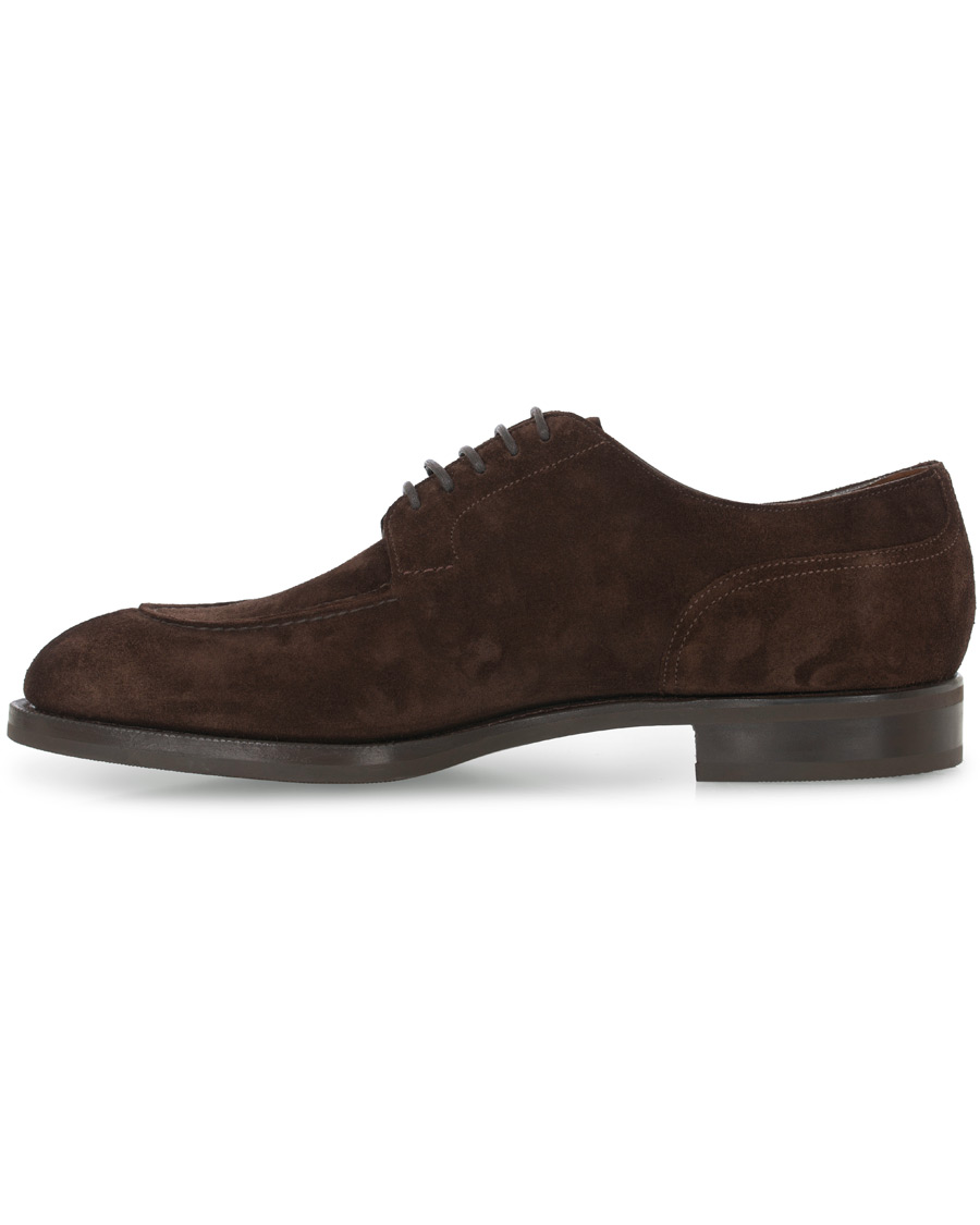 Heren | Edward Green Dover Split Toe R2 Sole Derby Mink Suede | Edward Green | Dover Split Toe R2 Sole Derby Mink Suede
