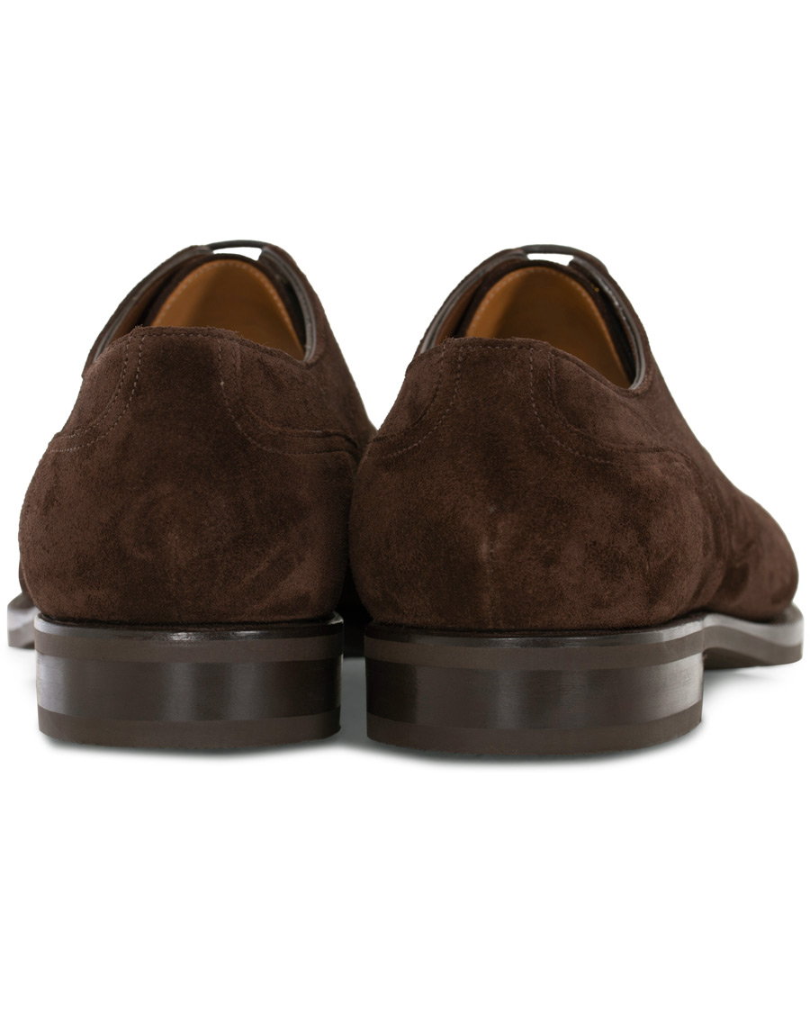 Heren | Edward Green Dover Split Toe R2 Sole Derby Mink Suede | Edward Green | Dover Split Toe R2 Sole Derby Mink Suede