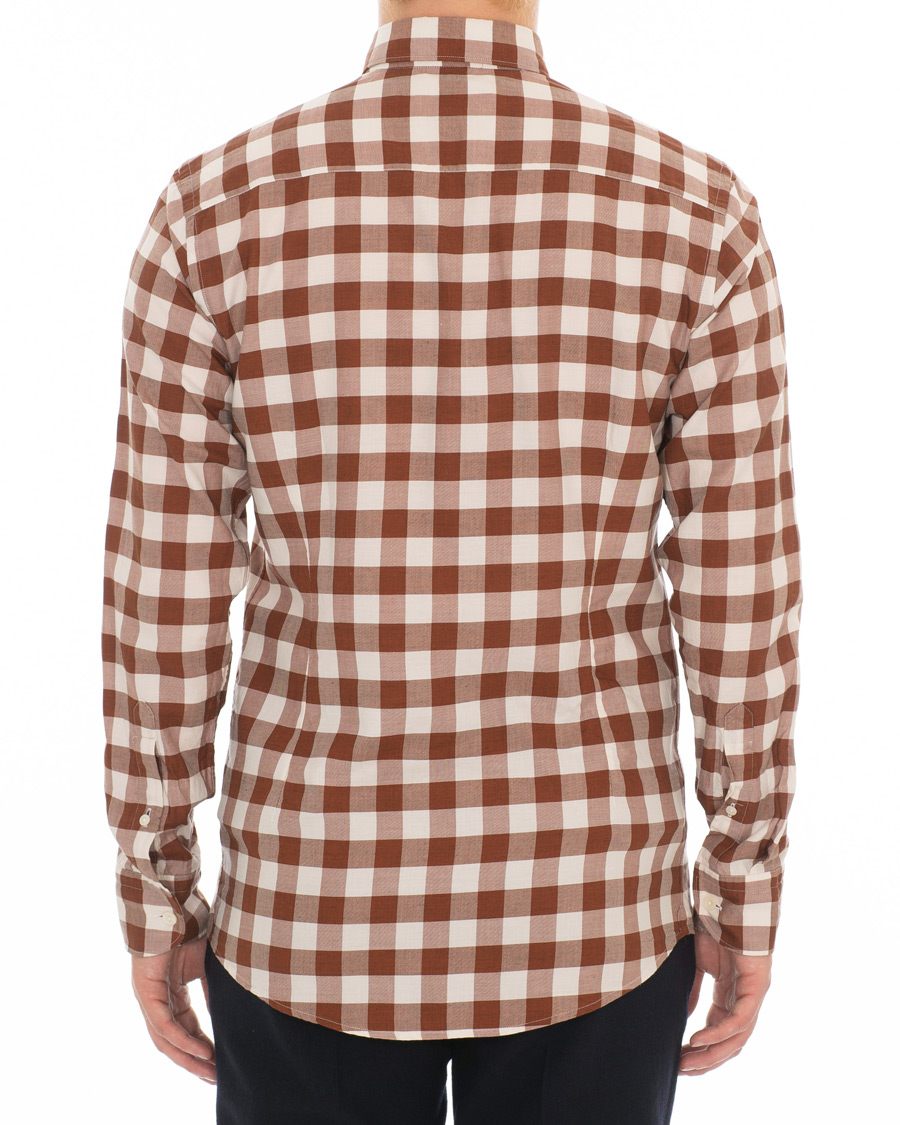 Heren | Overhemden | Eton | Slim Fit Twill Button Under Shirt Red/White