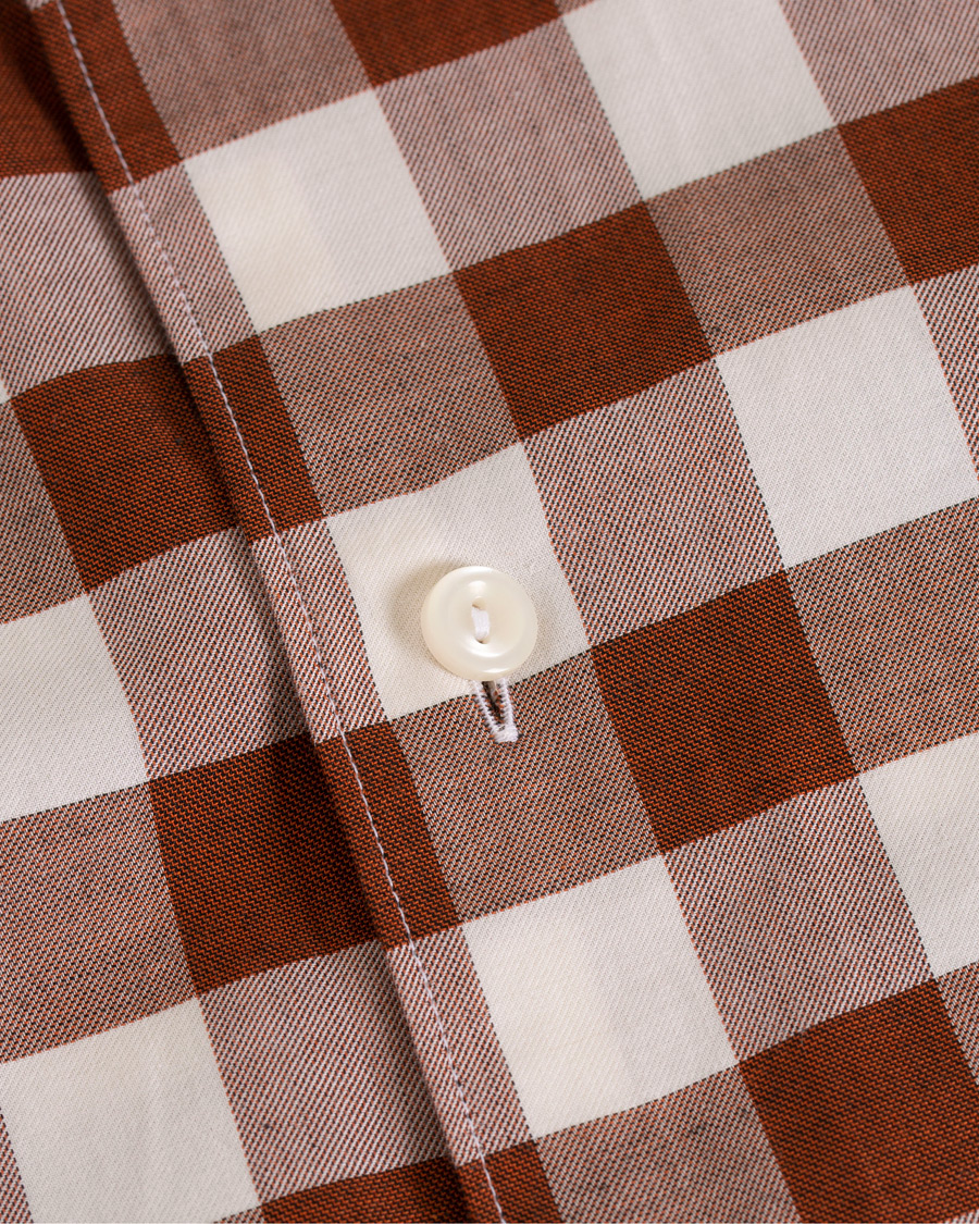 Heren | Overhemden | Eton | Slim Fit Twill Button Under Shirt Red/White