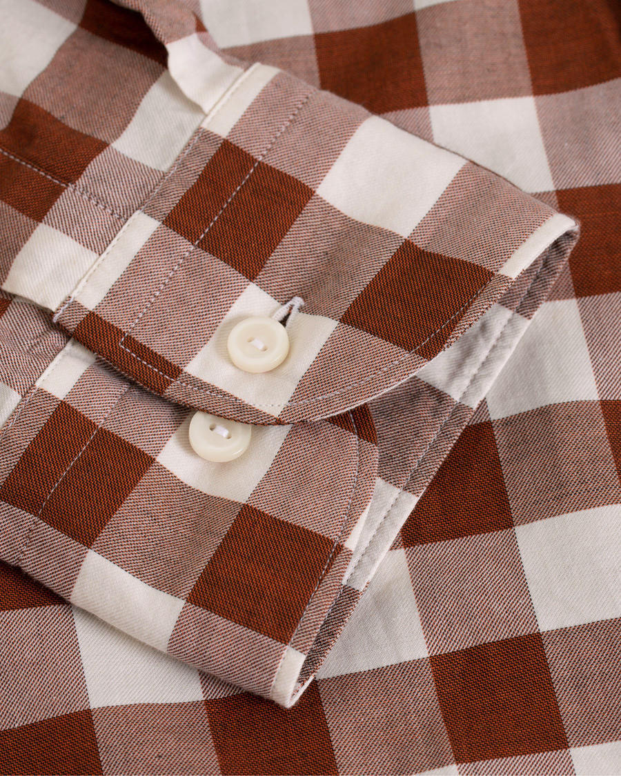 Heren | Overhemden | Eton | Slim Fit Twill Button Under Shirt Red/White