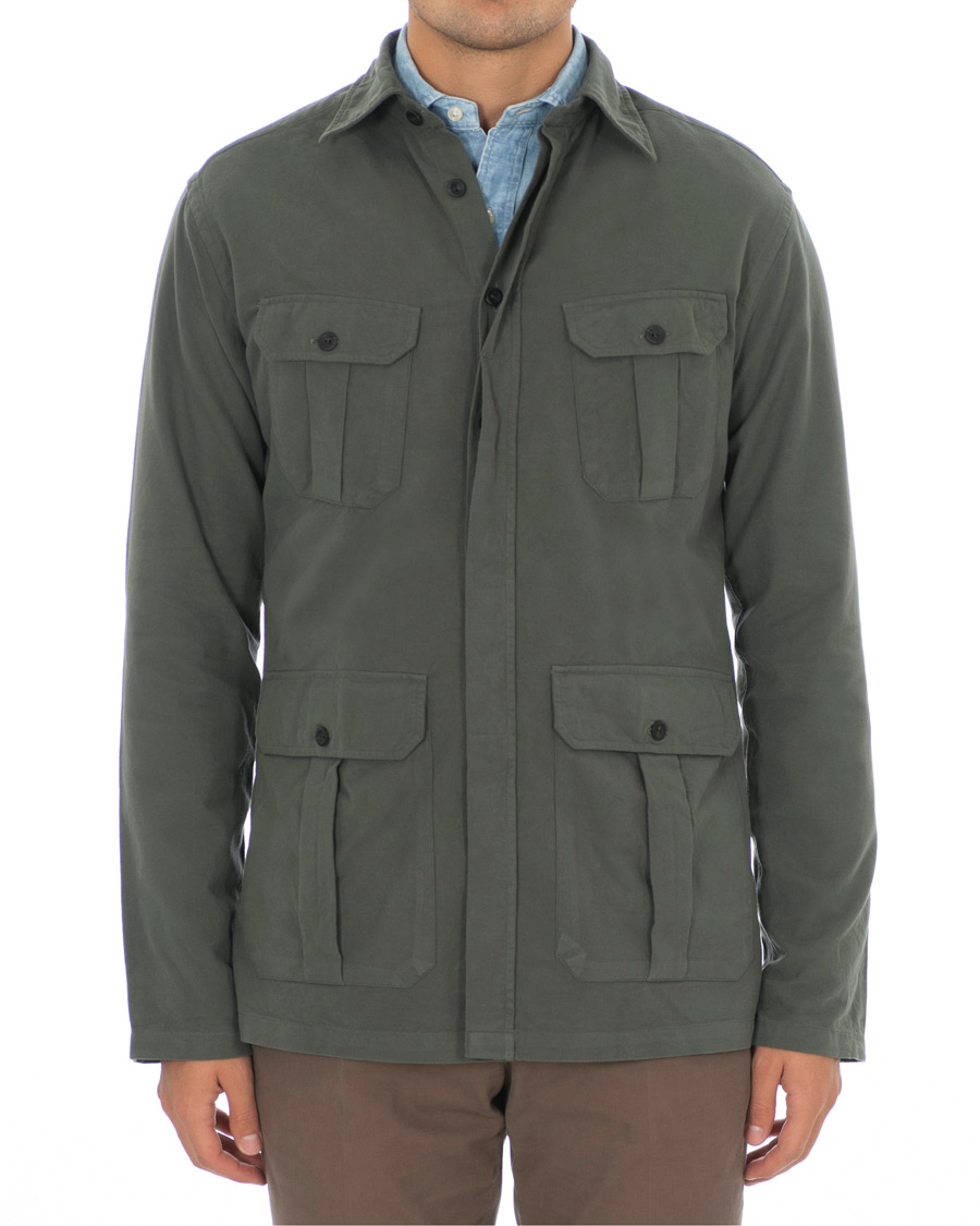 Heren | Overhemden | Eton | Oxford Overshirt Green