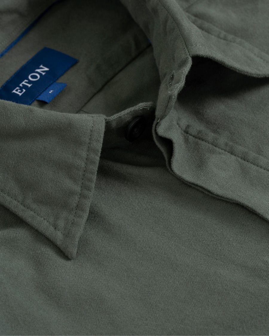 Heren | Overhemden | Eton | Oxford Overshirt Green
