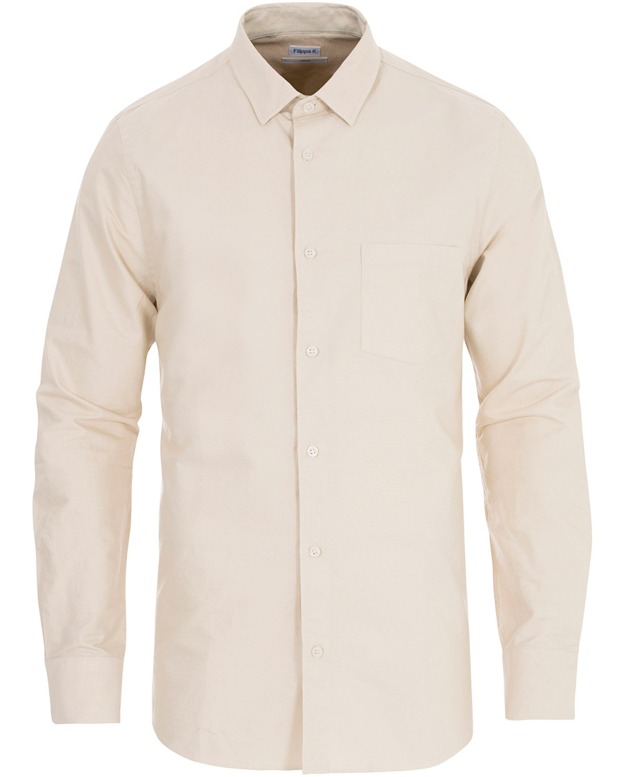 Heren | Overhemden | Filippa K | Tim Oxford Shirt Bisque