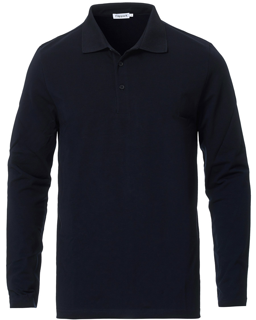 Heren | Truien | Filippa K | Luke Lycra Poloshirt Navy
